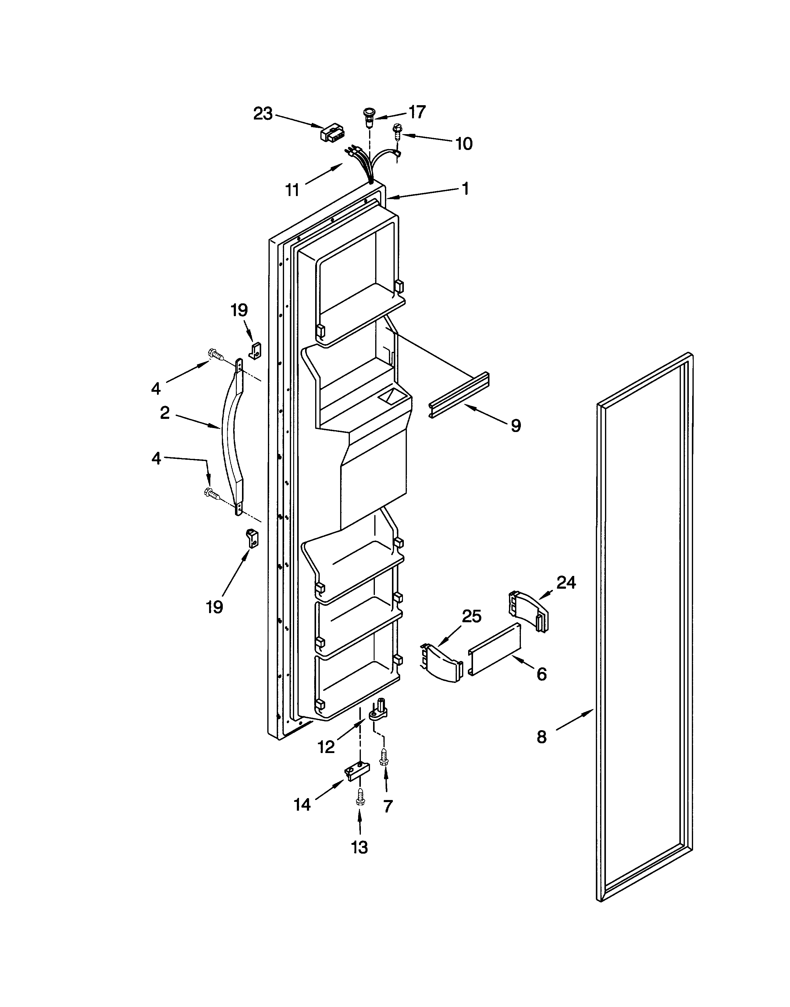Freezer door