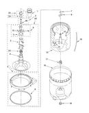 Agitator, basket, and tub