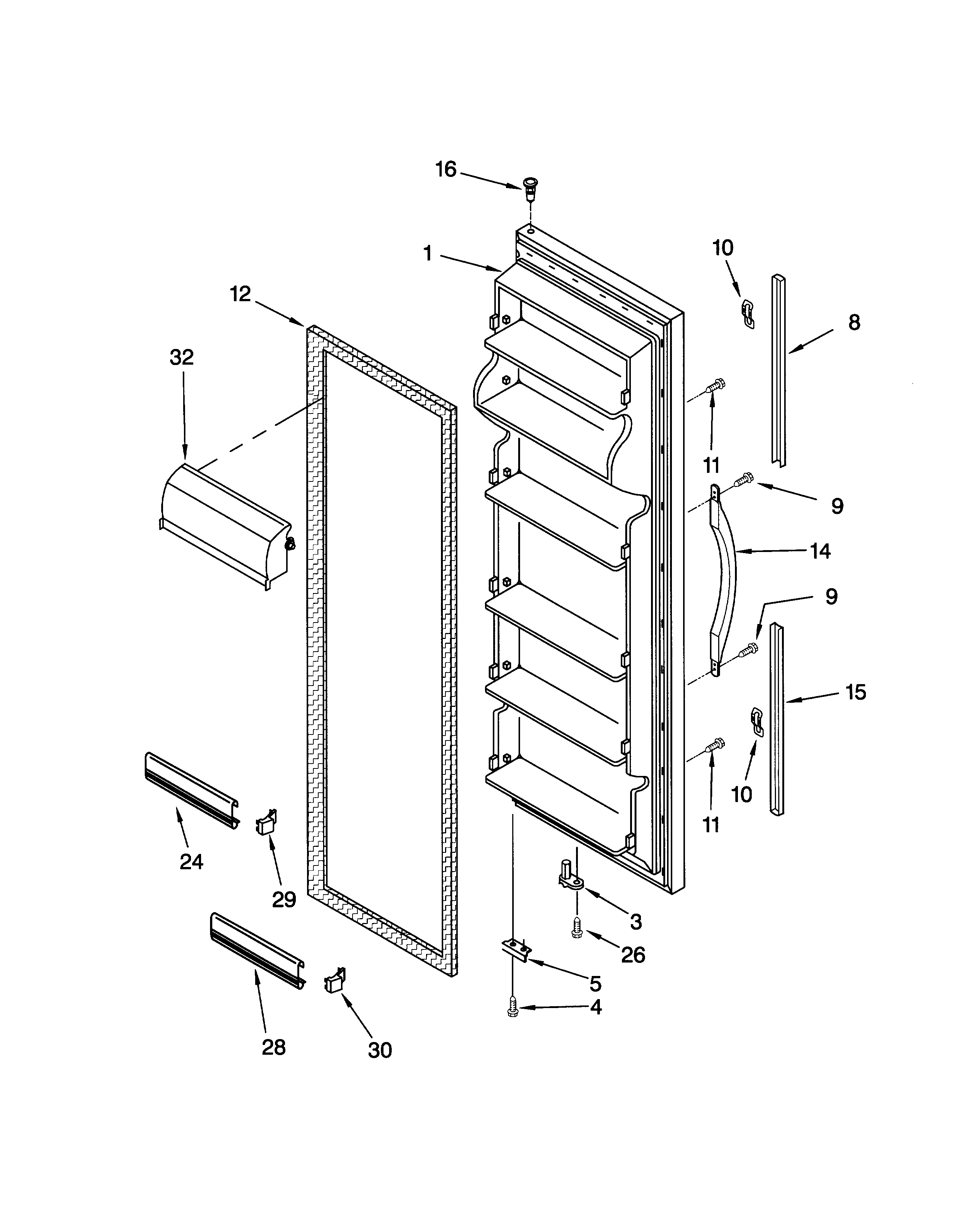 Refrigerator door