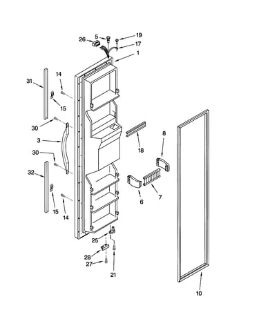Freezer door