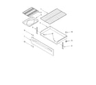Whirlpool RF350BXKW0 drawer and broiler diagram