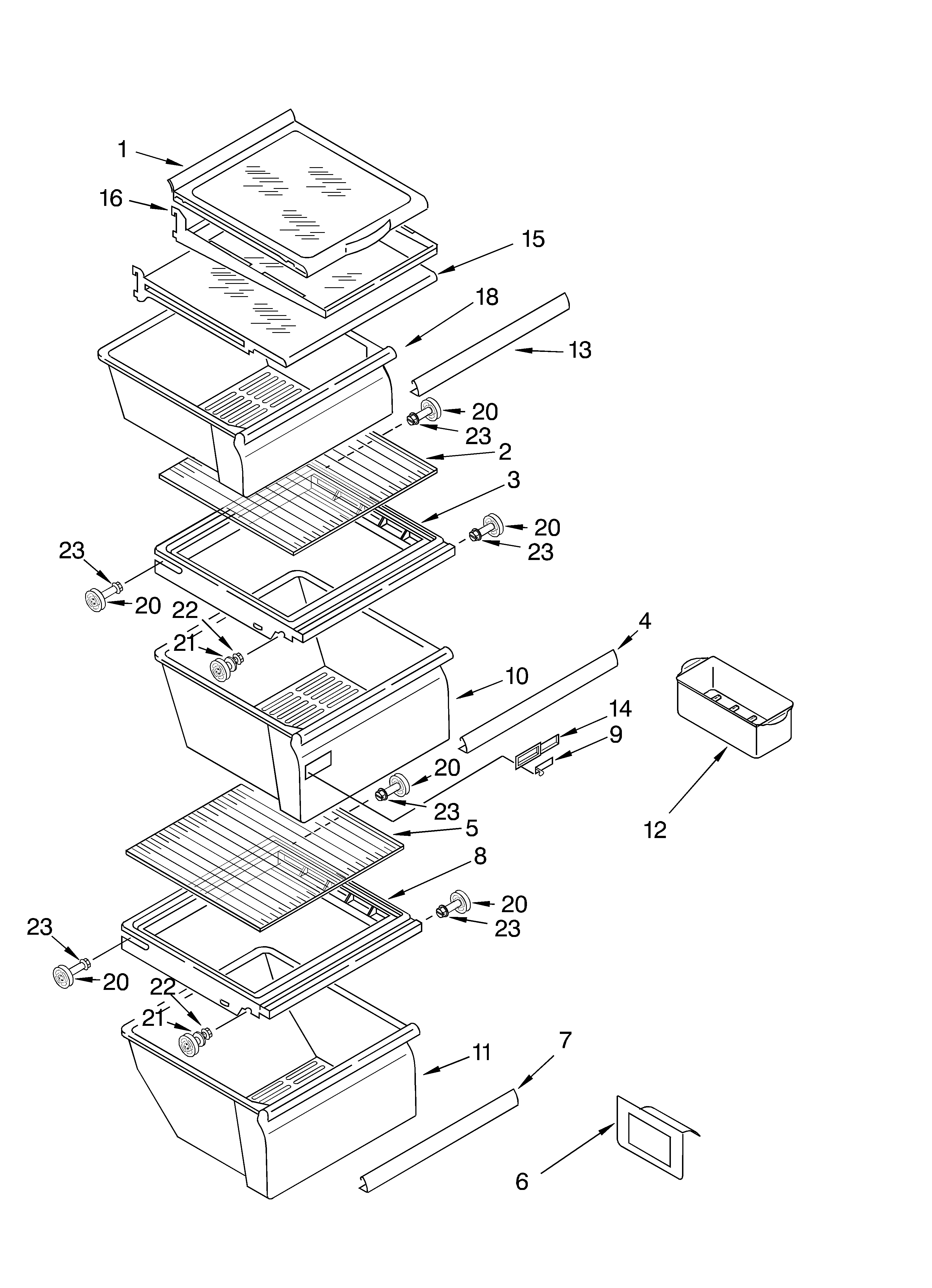 Refrigerator shelf