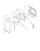 Upper oven door