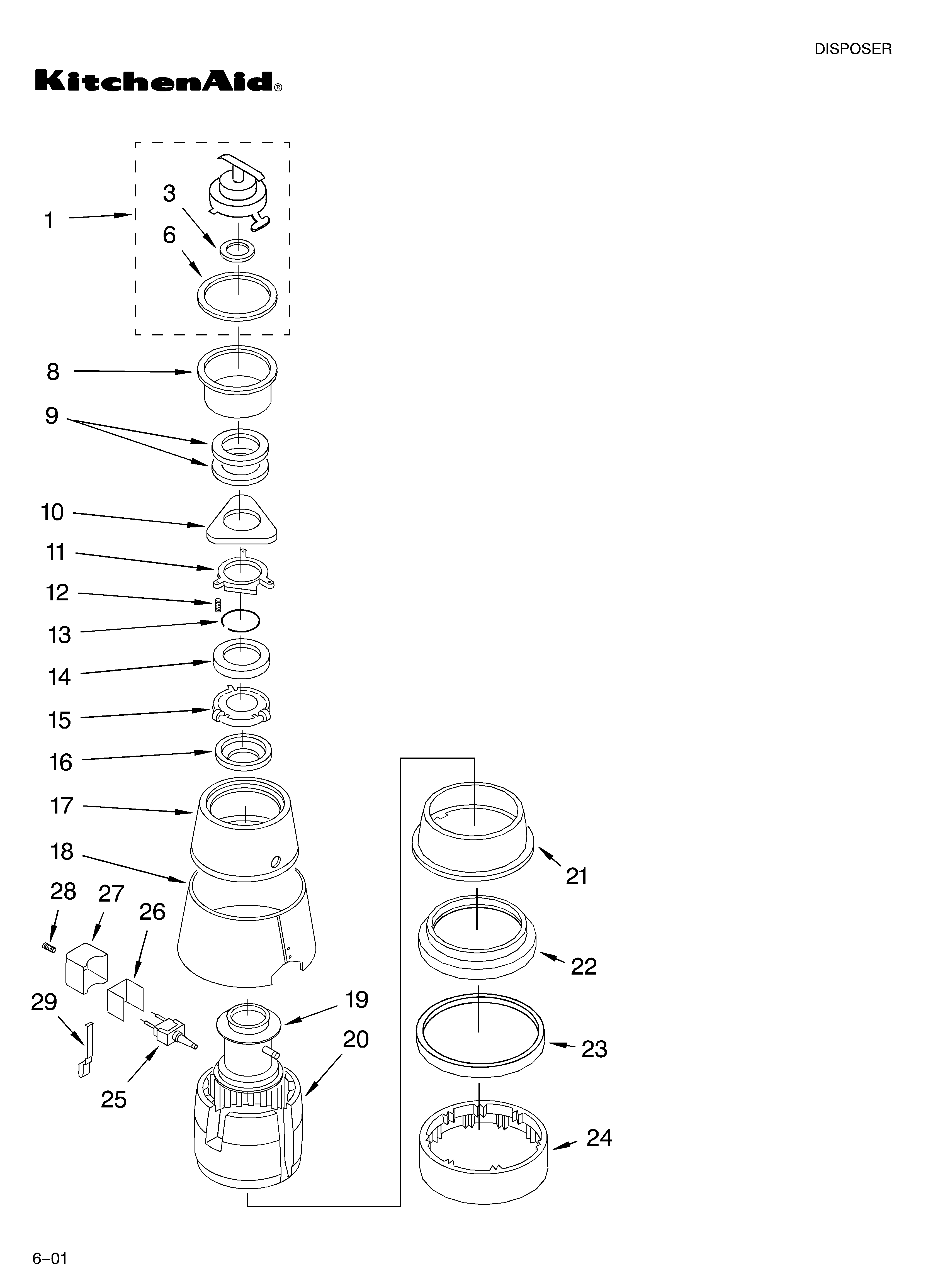Upper housing and flange