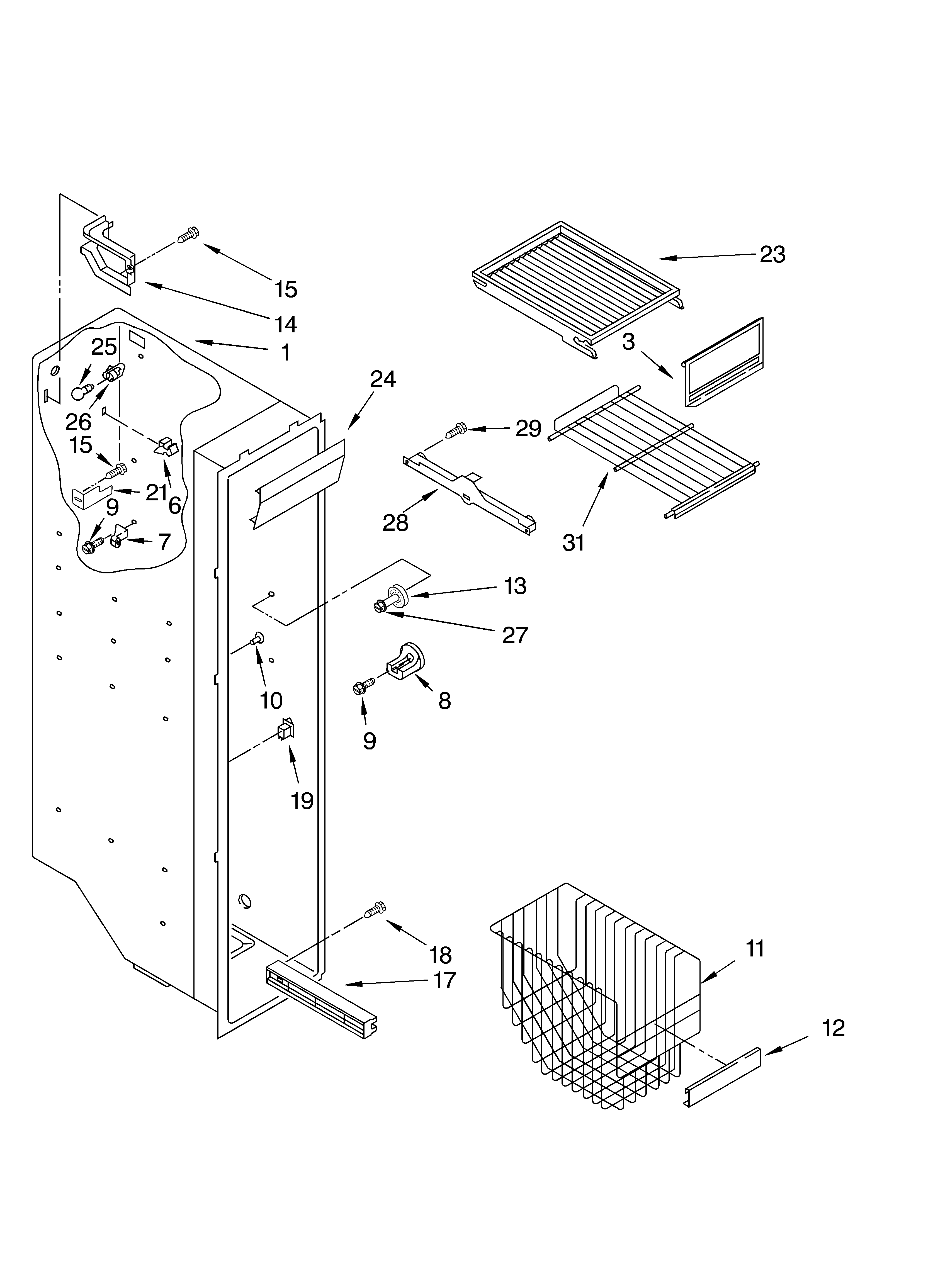 Freezer liner