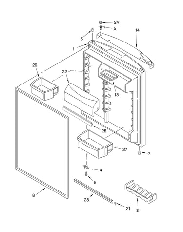 Refrigerator door