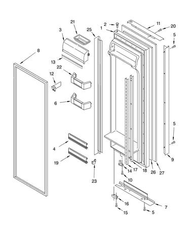 Refrigerator door