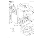 Whirlpool LEQ9558KT1 top and console/literature diagram