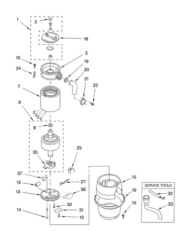 Lower housing and motor