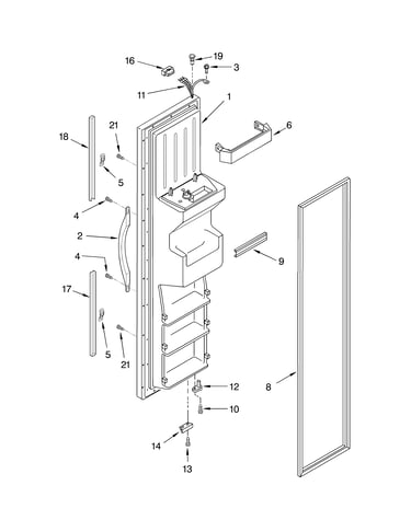 Freezer door