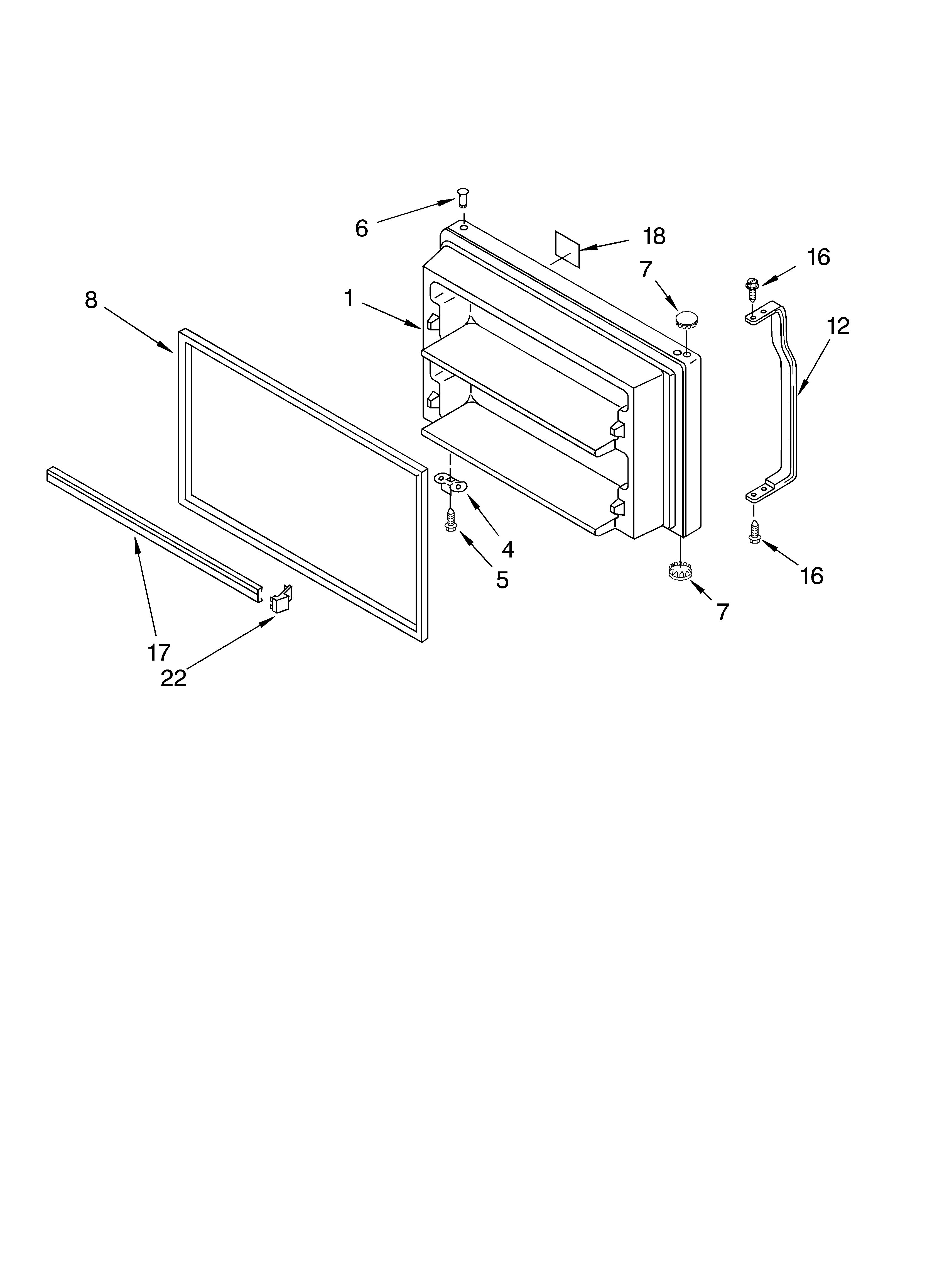 Freezer door