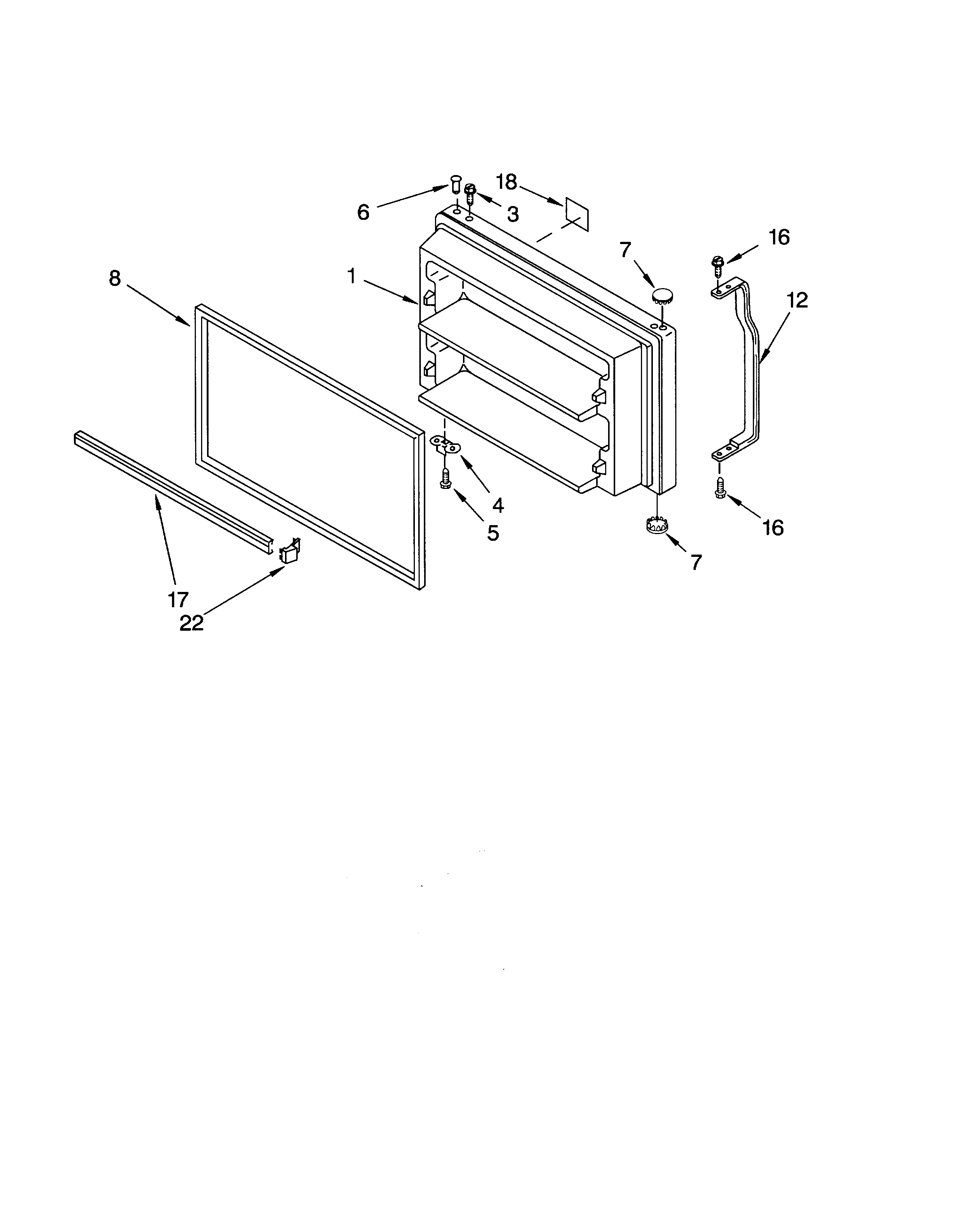 Freezer door