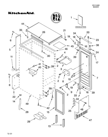 Cabinet liner and door/literature
