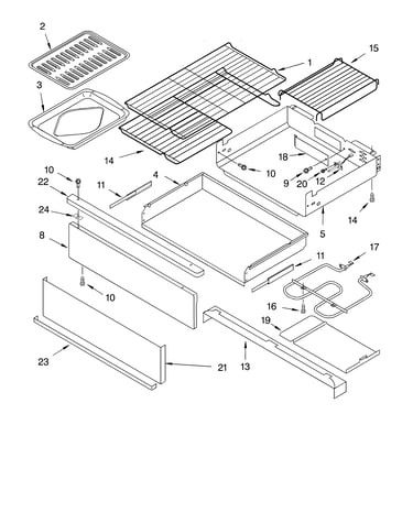 Drawer and broiler/optional