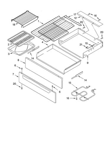 Drawer and broiler/optional