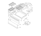 Whirlpool GR475LXKS0 drawer and broiler/optional diagram