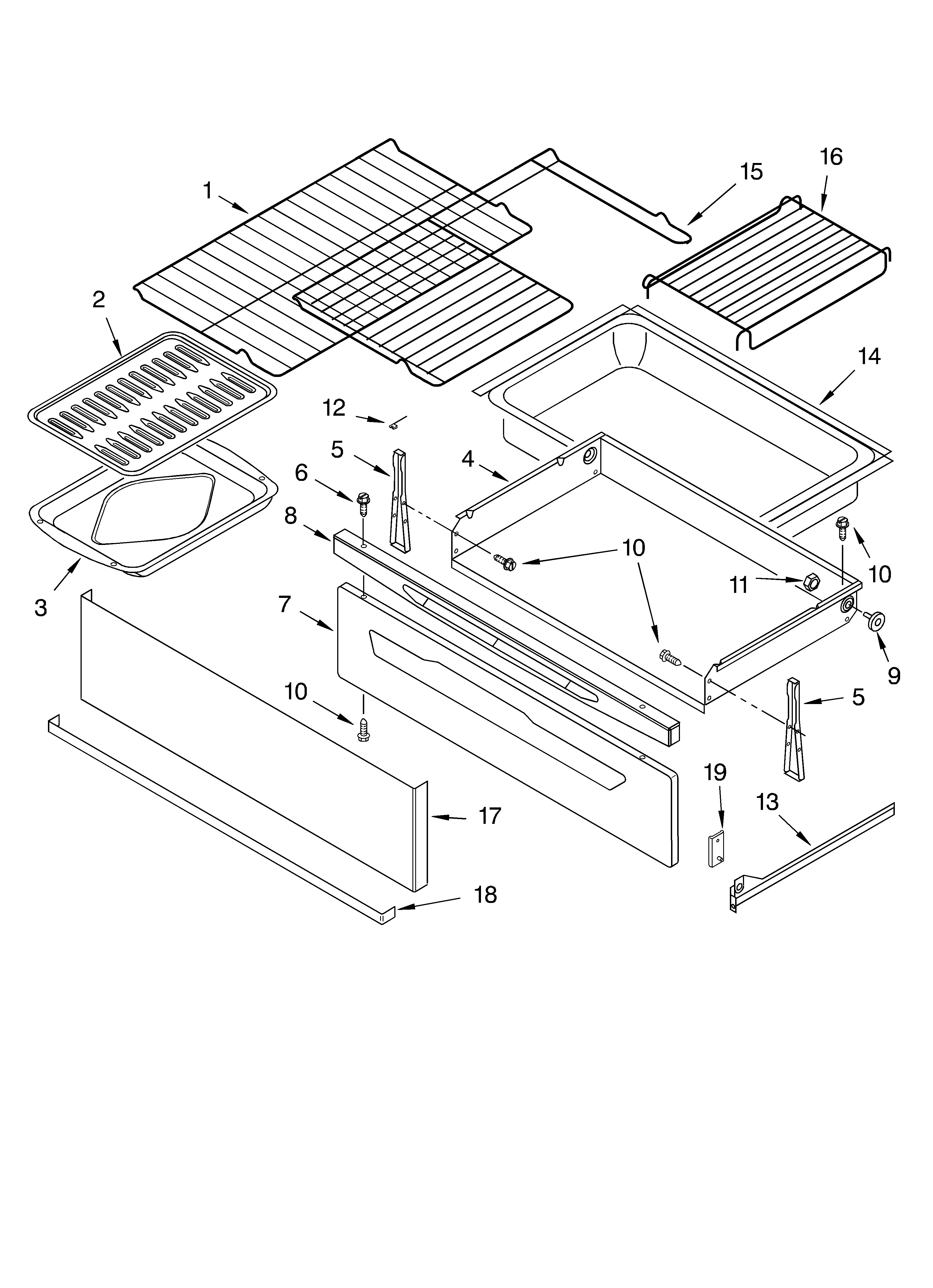 DRAWER AND BROILER