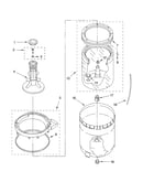 Agitator, basket and tub