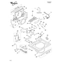 Whirlpool GVW9959KQ2 top and lid/literature diagram