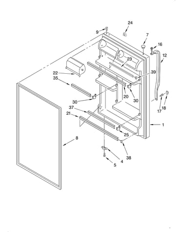 Refrigerator door