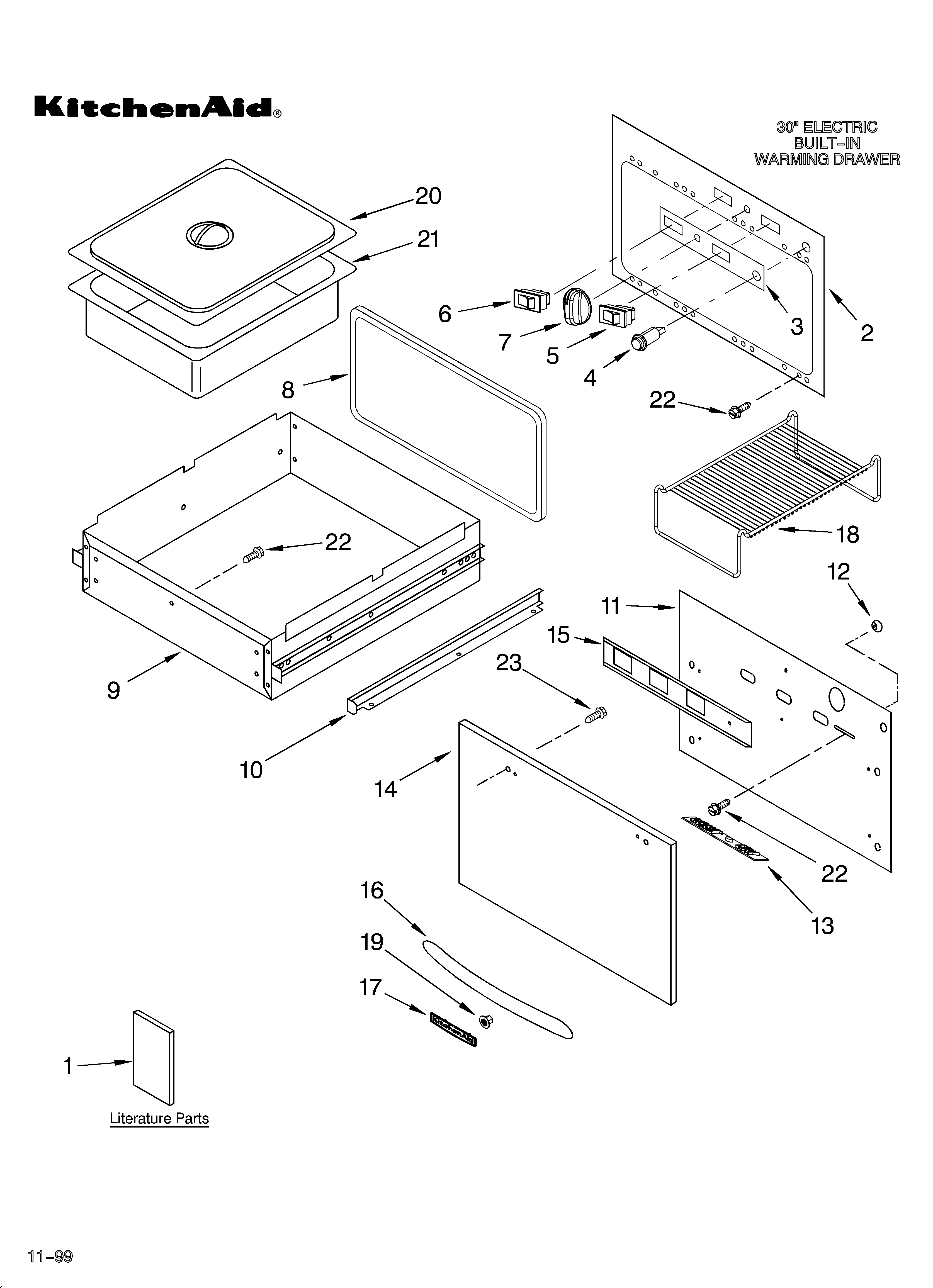 CONTROL, DOOR, AND DRAWER/LITERATURE