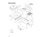 KitchenAid KEWD105HBL0 control, door, and drawer/literature diagram