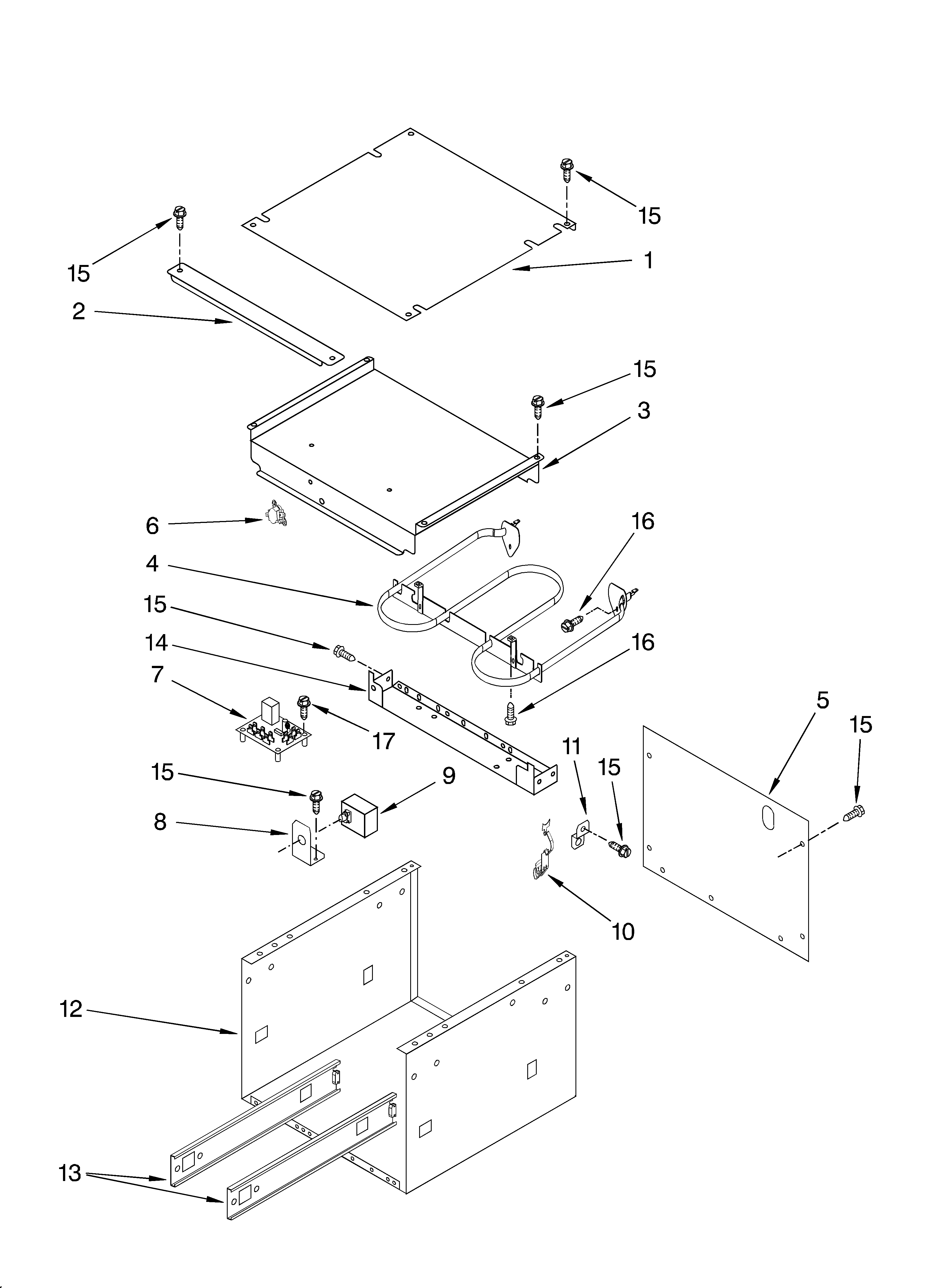 Internal warming drawer