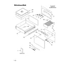 KitchenAid KEWD175HWH0 control, door, and drawer/literature diagram