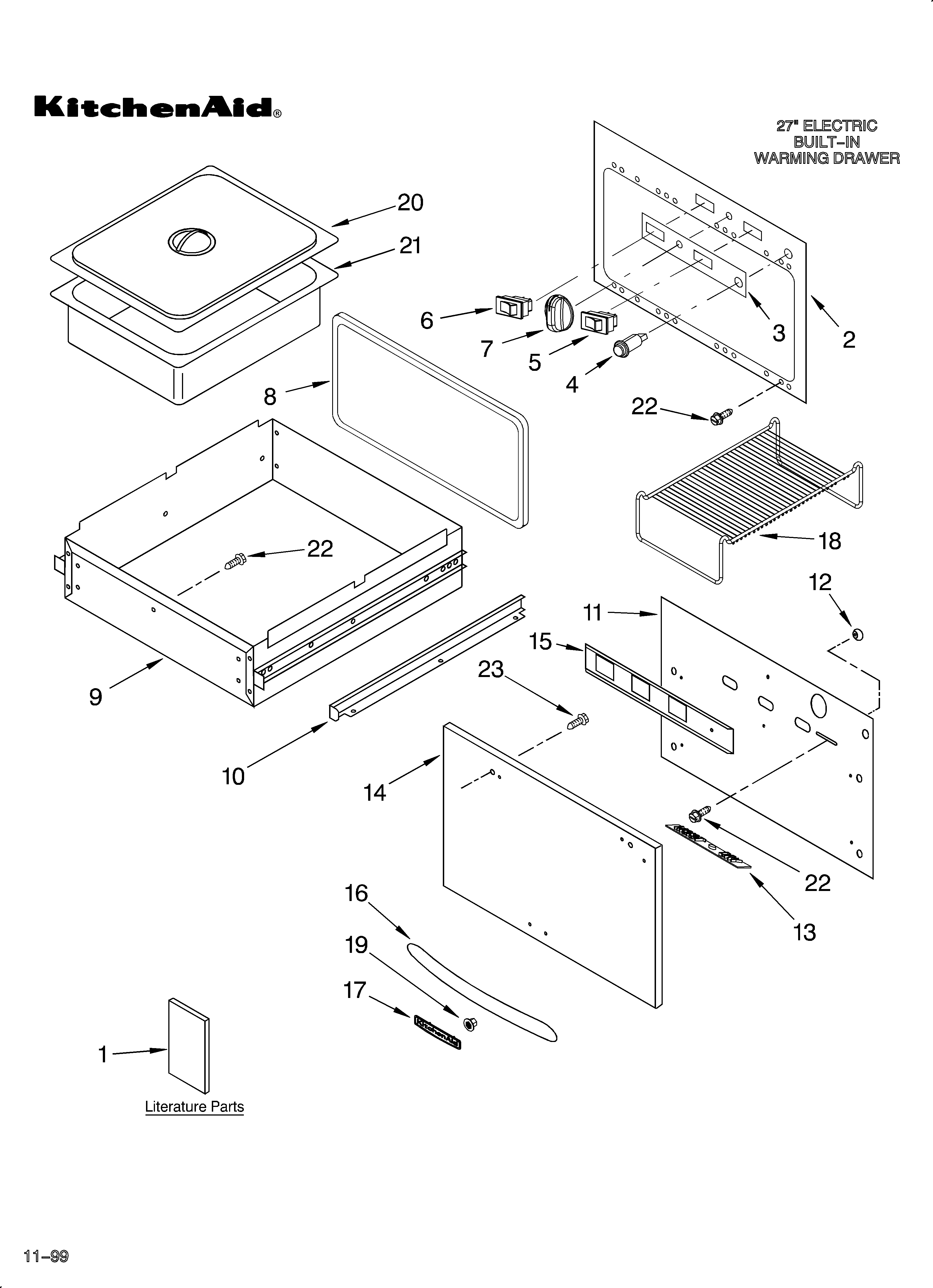 Control, door, and drawer/literature