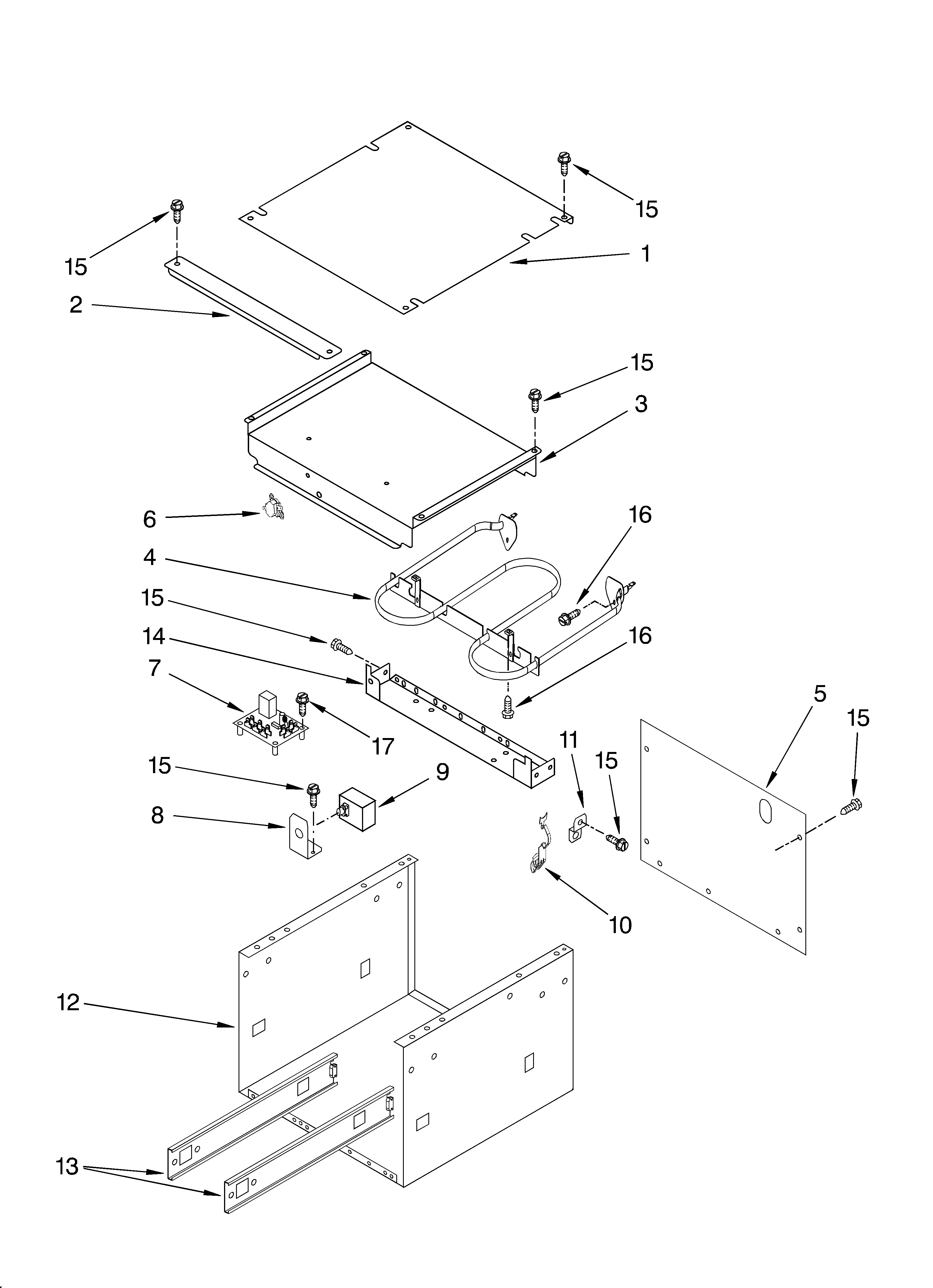Internal warming drawer