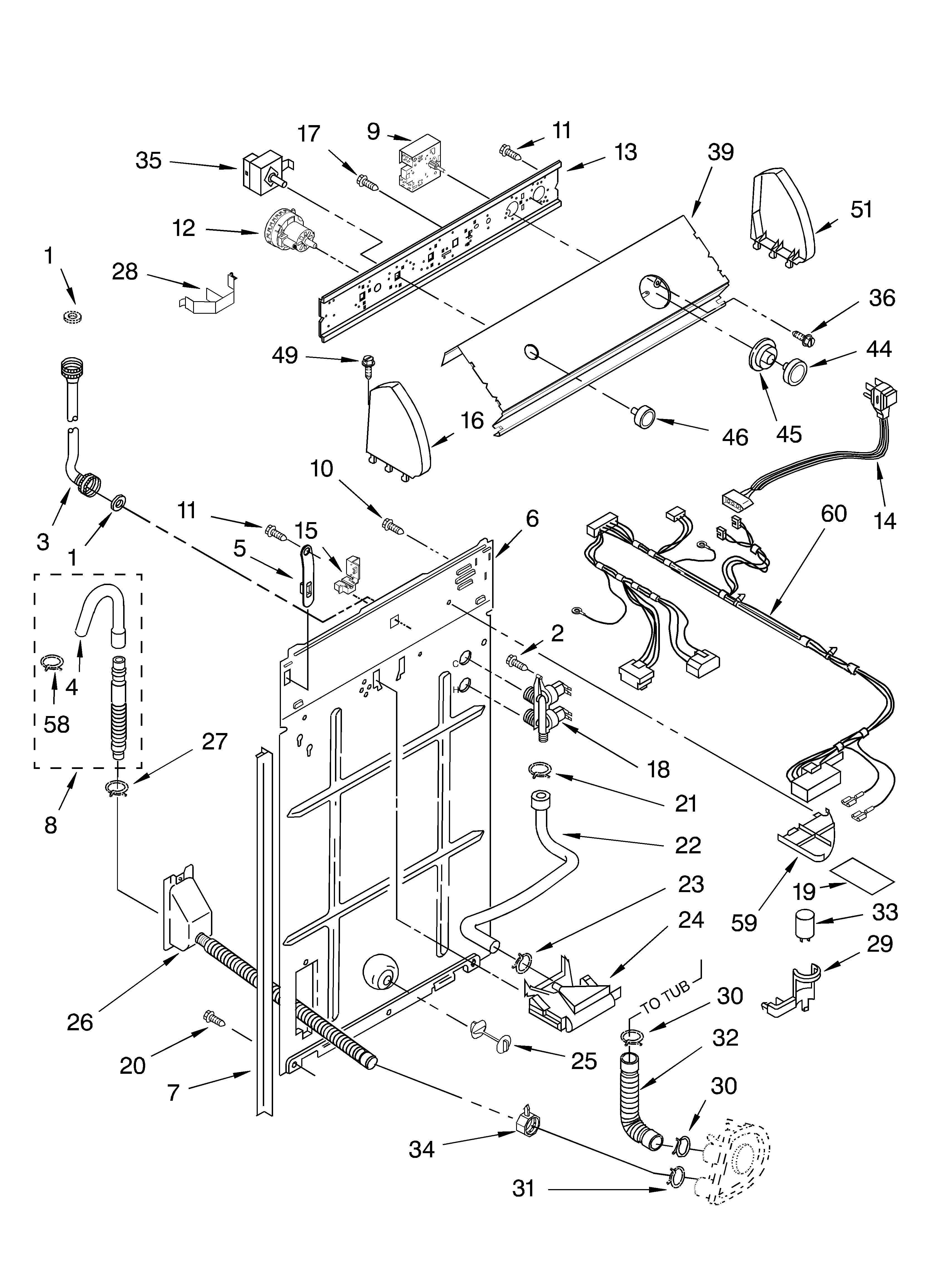 Controls and rear panel
