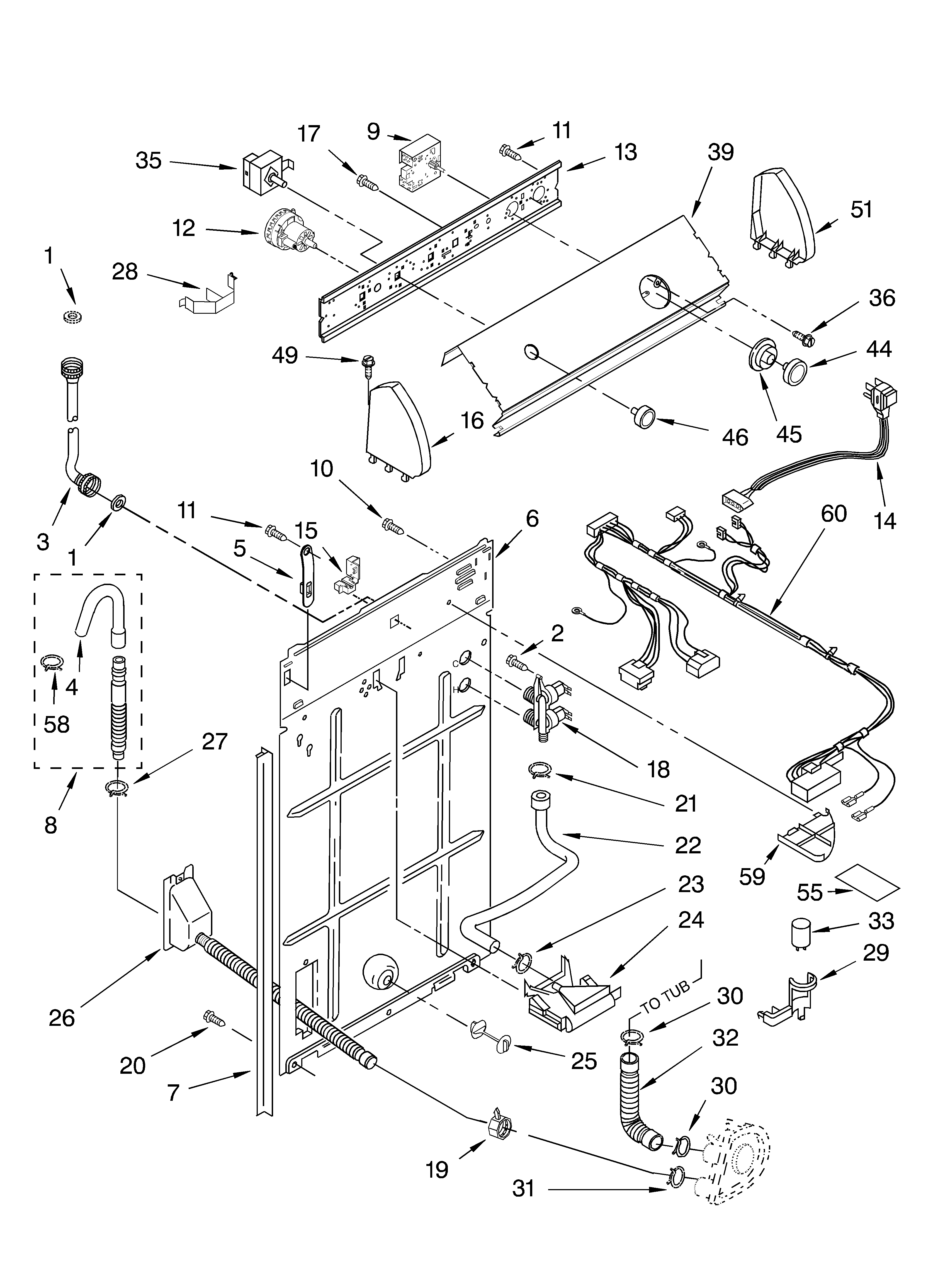 Controls and rear panel
