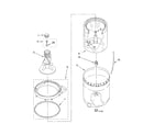 Whirlpool LSR5101LQ0 agitator, basket and tub diagram