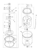 Agitator, basket and tub
