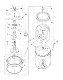 Agitator, basket and tub