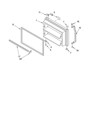 Freezer door
