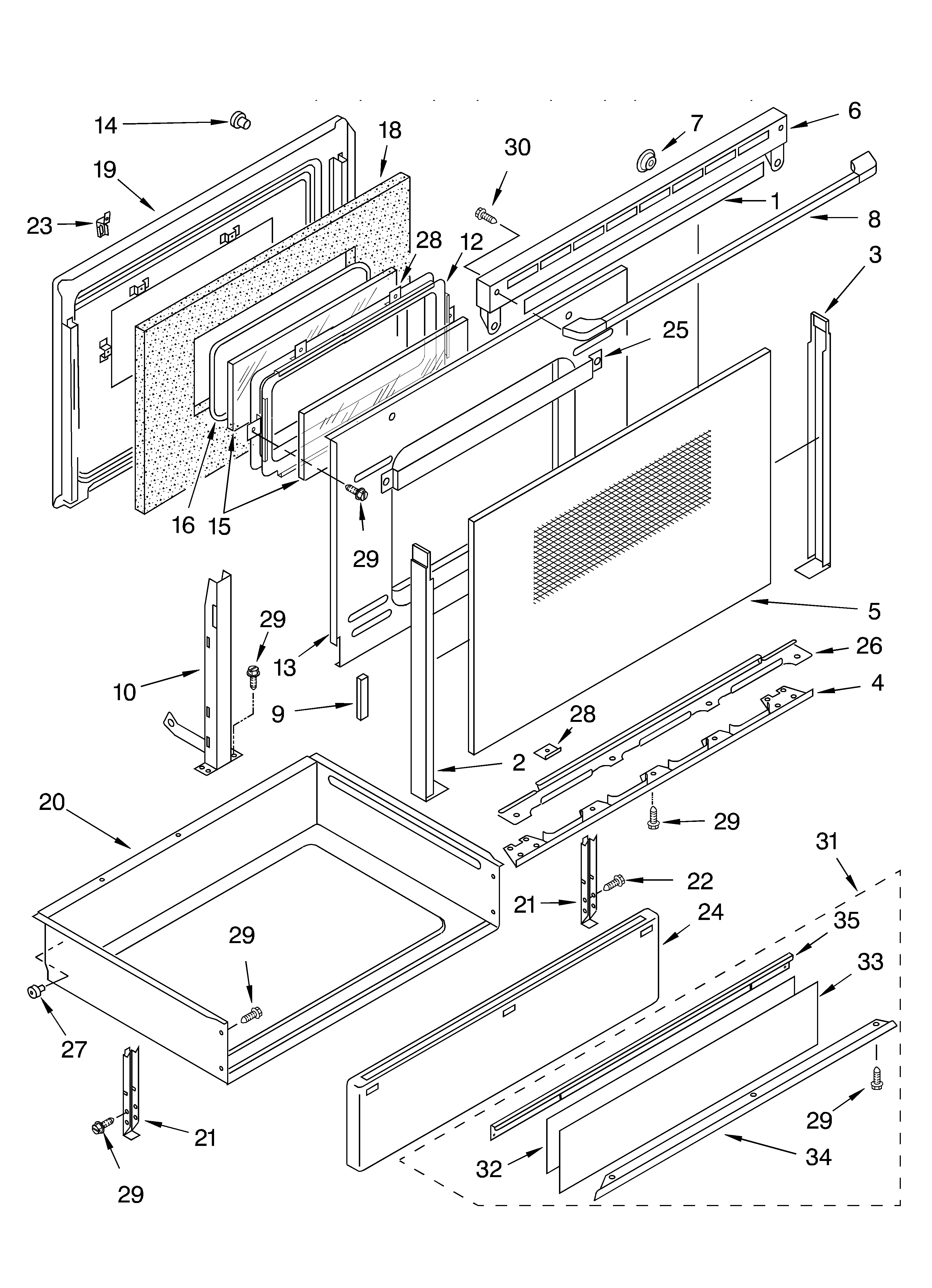Door and drawer