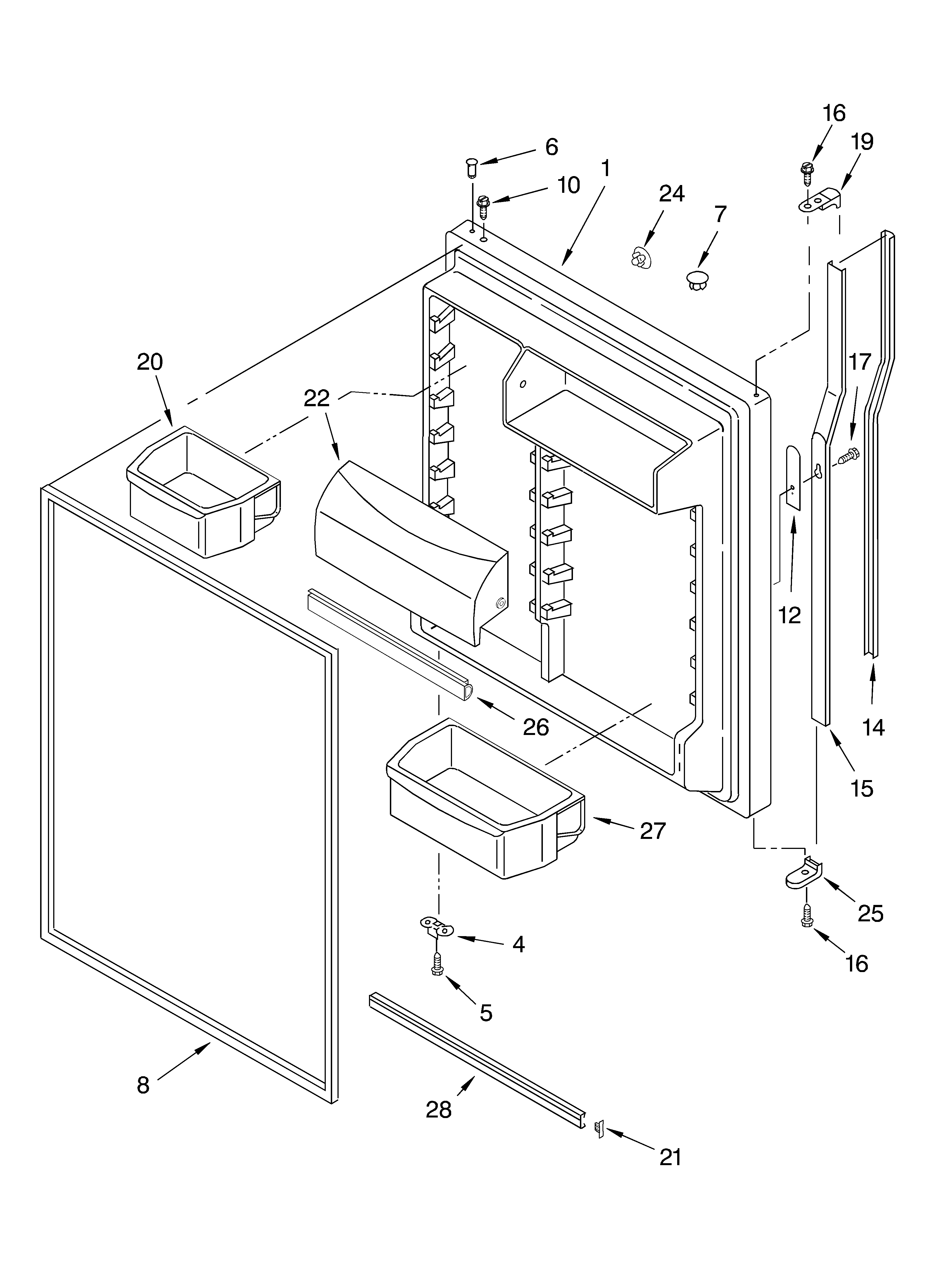 Refrigerator door