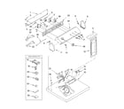 Whirlpool LEB6200KQ2 top and console diagram