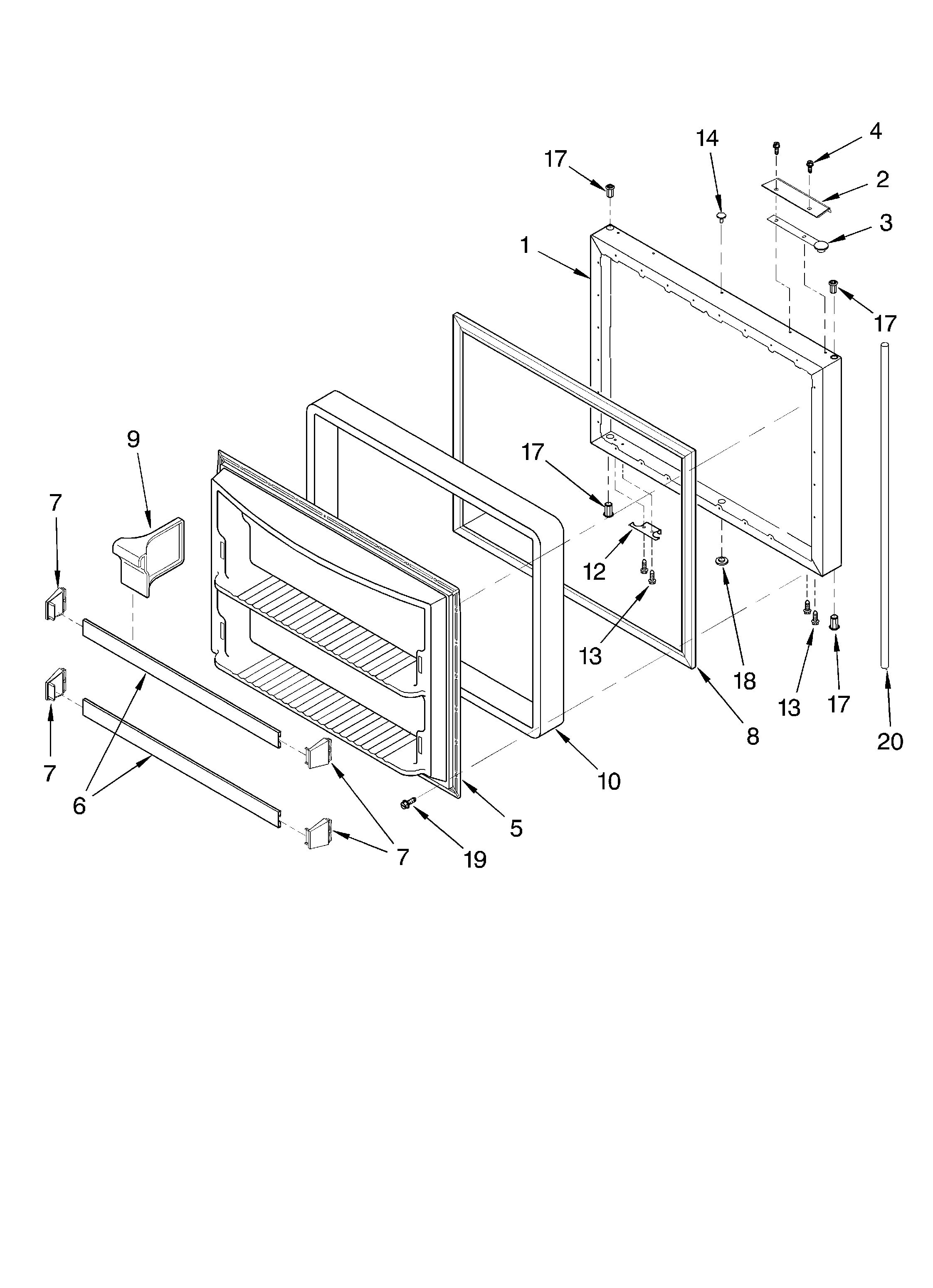 Freezer door