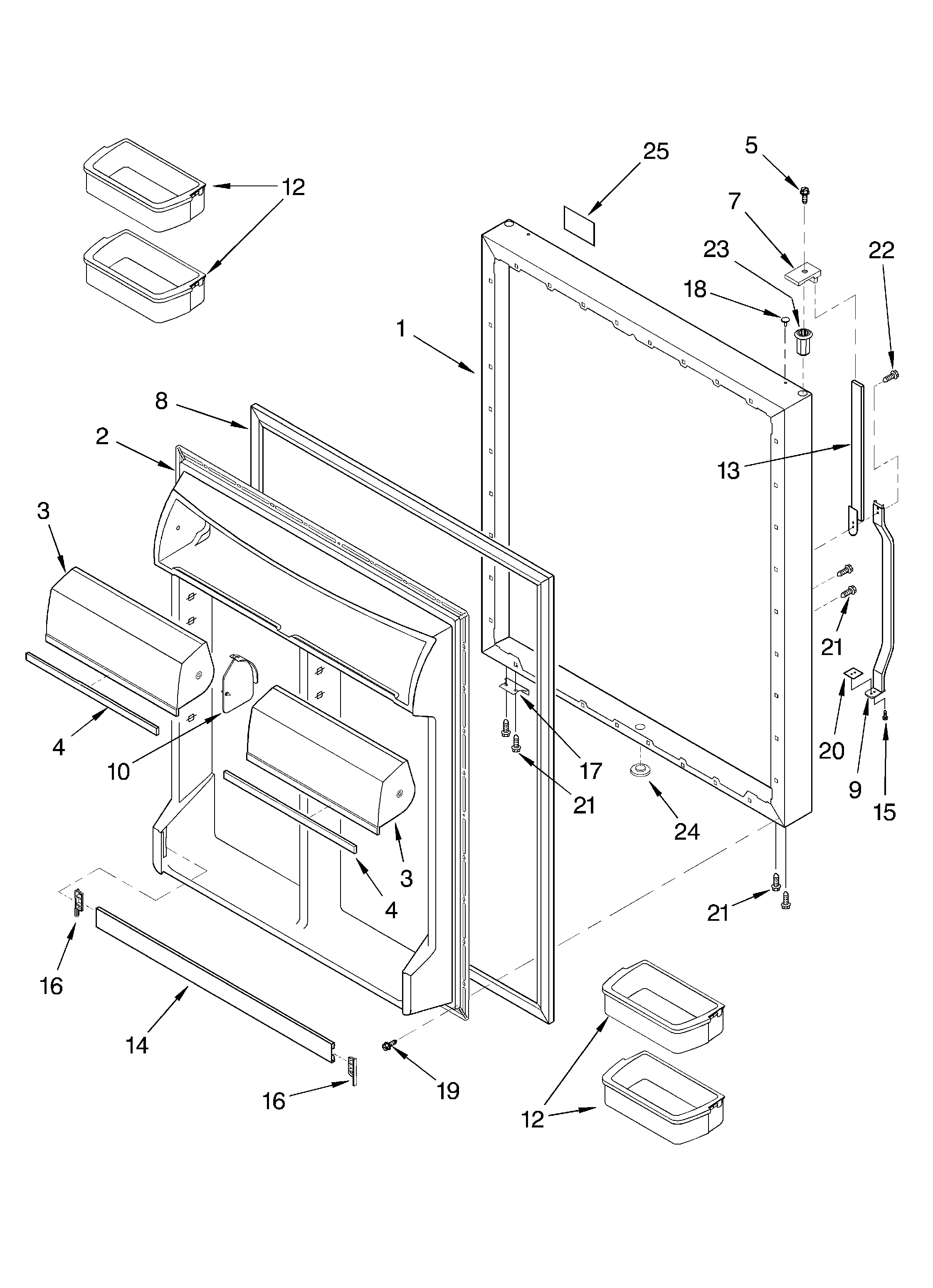 Refrigerator door
