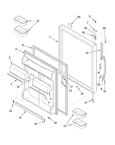 Refrigerator door