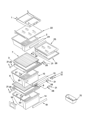 Refrigerator shelf