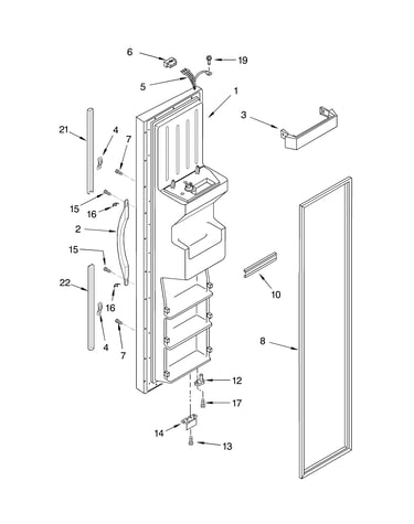 Freezer door
