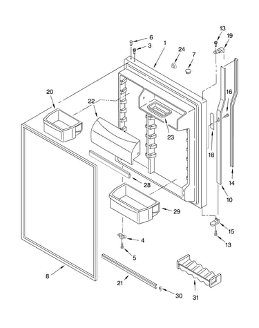 Refrigerator door