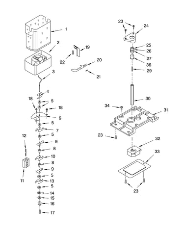 Motor and ice container