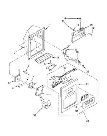 Dispenser front