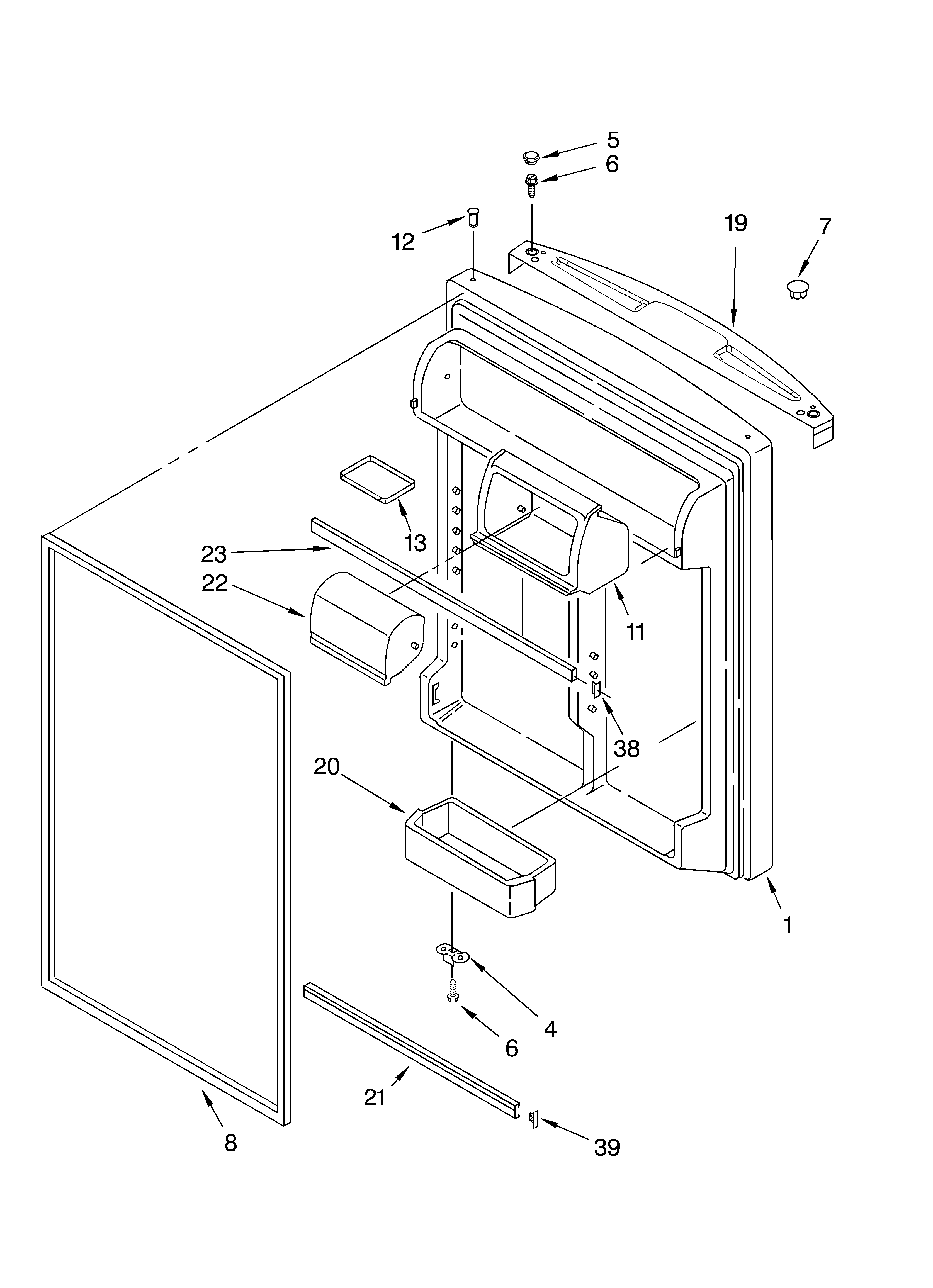 Refrigerator door