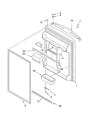 Refrigerator door