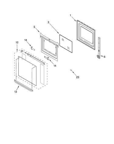 Lower oven door